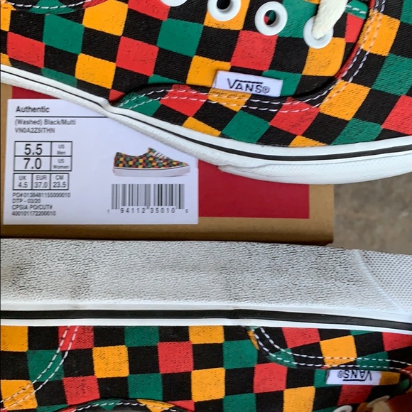 VANS AUTHENTIC WASHED BLACK/MULTI WMNS - Picture 12 of 16